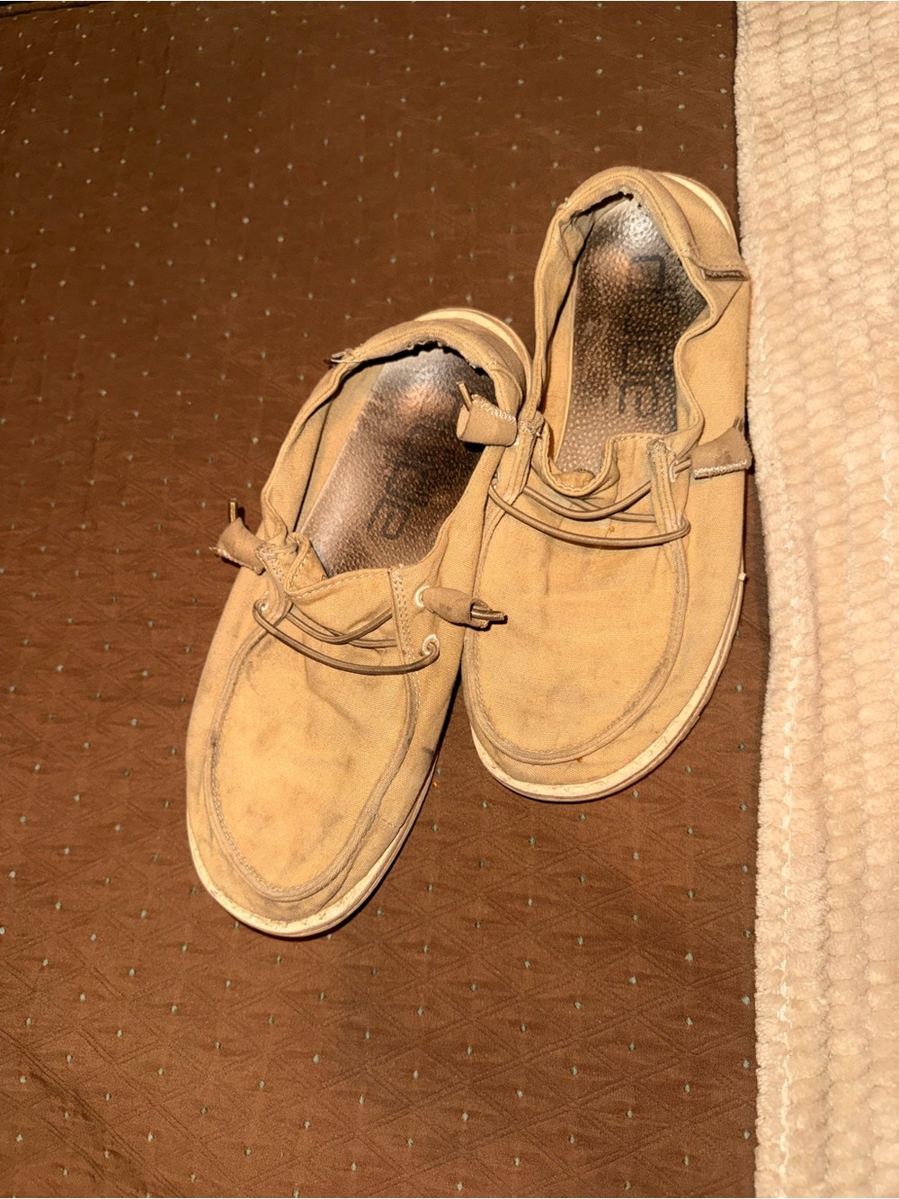 Hey Dude Women's Slip-On Loafers in Tan